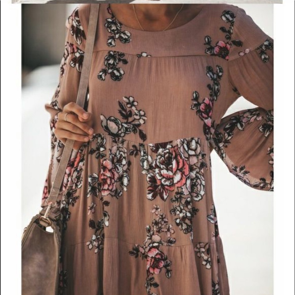 Mauve floral dress by Vici Collection